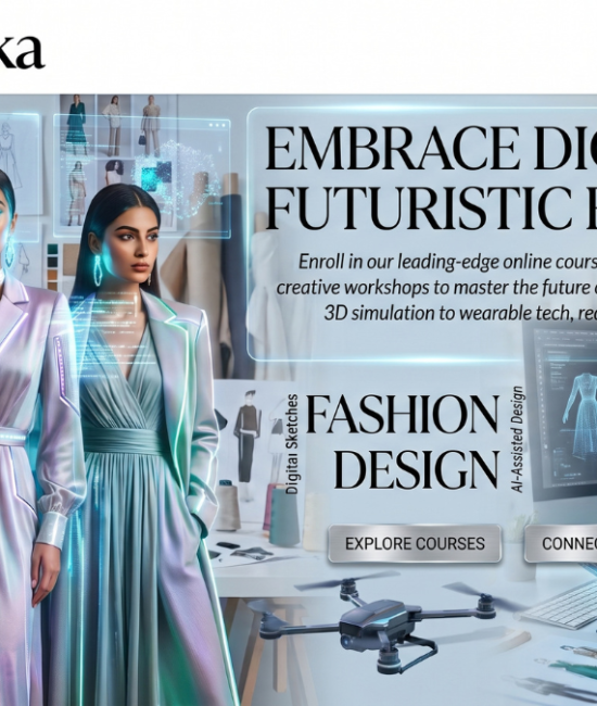 Digital aur futuristic fashion design aaj ki modern technology, 3D modeling, artificial intelligence, aur wearable computing ka ek behtareen sangam hai, jo libas ki riwayati tareef ko hamesha ke liye badal raha hai, kyunki ab libas sirf jism dhanpne ka zariya nahi raha, balki digital pehchan, technological tajurba, aur artistic expression ka markaz ban chuka hai. Designers ab sirf physical kapray, dhang ke dhage, aur silai machines tak mehdood nahi hain, balki woh software, virtual reality, aur sophisticated algorithms ka istemal karke aise digitally simulated silhouettes, holographic textures, aur cybernetic patterns create kar rahe hain, jo physical dunya ki pabandiyon se bilkul azaad hain. Is digital inqilaab ne runway shows, editorial photoshoots, aur personal styling ke pore dharay ko tabdeel kar diya hai, jahan virtual avatars, metaverse environments, aur augmented reality filters ke zariye log bina kisi kapray ko physically chuye, usay digital dunya me pehan sakte hain, flaunt kar sakte hain, aur share kar sakte hain. Smart textiles aur futuristic wearable technology ne kapray ke reshon ke andar micro-sensors, conductive threads, biometric monitors, aur dynamic color-changing elements ko shaamil kar diya hai, jiske nateeje me kapra maahol ke darja hararat, roshni ke rukh, aur pehanne wale ki heartbeat ke mutabiq apna rang, shape, aur texture tabdeel karne ki salahiyat rakhta hai. 3D printing technology ne complex geometric structures, futuristic body armors, aur seamless architectural garments banana aasan kar diya hai, jahan fabric ki raw waste bilkul zero ho jati hai, cutting aur stitching ke traditional ziyan se bacha jata hai, aur har design pehanne wale ki jism ki 3D scanning ke mutabiq millimeter-level accuracy par tailor kiya jata hai. Yeh digital aur scientific tarz-e-amal na sirf aesthetic aur avant-garde visual looks provide karta hai, balki sustainable fashion ke naye raste kholta hai, manufacturing cost ko dramatically kam karta hai, aur global supply chain ke dharay ko local digital fabrication ki taraf morh deta hai. Digital aur futuristic fashion ka mustaqbil physical aur virtual reality ke baahmi rabtay, phygital shopping models, aur personalized digital identity par mabni hoga, jahan har shakhs ek unique physical libas khareedne ke saath uska digital NFT ya virtual wearable twin bhi hasil karega, taake woh digital platform, social gaming spaces, aur physical mehfilon me barabar ka impact chhorh sake. Generative AI tools designers ko aane wale trends ki peshgoi karne, unconventional design variations seconds me generate karne, aur creative boundary lines ko cross karne me madad de rahe hain, jisse fashion industry fast-paced, highly customized, aur hyper-futuristic vision ki taraf barh rahi hai. Bil-aakhir, futuristic fashion design technology ko insani styles, self-expression, aur artistic visual storytelling ke saath yakja karke aisi dunya tameer kar raha hai, jahan creativity ki koi physical hadd nahi, aur libas insani imagination ka aaina ban kar ubhar raha hai.