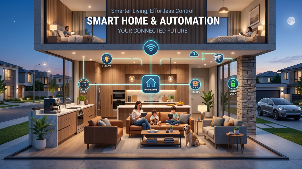 The Foundations of Smarter Living and Daily Convenience Smart home automation is not merely about accumulating novel gadgets, it is about engineering a responsive living environment that adapts naturally to your lifestyle and daily rhythms. In an integrated residence, lighting circuits, climate controls, window treatments, and multimedia systems communicate seamlessly through a unified central protocol. Imagine waking up to motorized shades gently rising with the sunrise, ambient bedroom temperatures self-adjusting to optimal waking comfort, and kitchen appliances quietly initiating your morning routine. By offloading these repetitive micro-tasks to intelligent background routines, the modern smart home frees up valuable personal time, eliminates everyday friction, and elevates domestic comfort to an effortless standard. Effortless Multi-Modal Control: Voice, Touch, and Ambient Sensing True effortless control replaces complex switchboards with intuitive, multi-modal interfaces that react instantly to your preferences. Through voice platforms like Apple Home, Google Home, and Amazon Alexa, homeowners can adjust lighting scenes, lock exterior deadbolts, or launch home-theater presets with simple conversational commands from across the room. Going one step further, advanced mmWave presence sensors and environmental detectors shift the paradigm from reactive voice commands to invisible ambient automation. Lights illuminate softly as you step into a dark hallway and power down after you leave, climate zones tailor airflow exclusively to occupied spaces, and window tinting shifts dynamically with exterior solar glare—requiring zero physical interaction from the resident. Precision Energy Management and Sustainable Efficiency One of the most impactful advantages of home automation lies in proactive energy optimization, which directly lowers utility costs while shrinking carbon footprints. Intelligent thermostats study household occupancy schedules and local weather trends, adjusting heat pumps and air conditioning to run during off-peak electrical tariff hours and idling systems when spaces are vacant. Complementing this, smart electrical panels and monitoring plugs track energy draws down to individual circuit breakers and appliances, immediately flagging inefficient phantom loads. When paired with residential solar arrays and backup battery storage, the system dynamically balances consumption, battery charging, and grid draw to maximize financial and operational efficiency. Comprehensive Security for a Connected Future A connected future depends heavily on an uncompromised, layered security perimeter that provides continuous peace of mind. Networked video doorbells, AI-powered optical cameras, perimeter contact sensors, and keyless biometric deadbolts allow residents to monitor their property and grant verified guest access from anywhere in the world. Modern machine-learning vision systems can distinguish between routine movement—such as passing neighborhood pets or windblown trees—and genuine security concerns, such as unrecognized visitors lingering at rear entryways. Furthermore, integrated sensors instantly detect water leaks, smoke, or sudden carbon monoxide spikes, automatically shutting off the main water valve and sending critical emergency alerts directly to your phone before minor hazards turn into catastrophic losses.