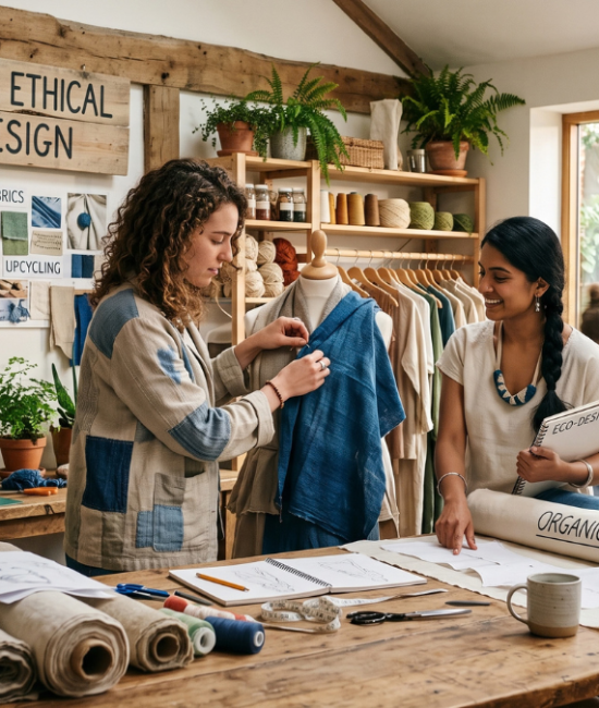 "Sustainable & Ethical Fashion Design: Zero-Waste Pattern Making" modern apparel industry ka ek inqalabi aur zaroori rujhan hai, jahan fashion aesthetics, environmental ethics, aur mathematical precision aapas mai milte hain. Rawayati garment production mai kapray ki cutting ke doraan taqreeban 15% se 20% textile fabric kachray ke dher mai chala jata hai, jo baad mai landfills aur incinerators ka hissa ban kar mahol ko shaded nuqsan pohanchata hai. Is azeem challenge ke muqablay mai, zero-waste pattern making ek aisi takhleeqi aur fani takneek hai jahan poore fabric roll ke har ek centimeter ko is tarah design kiya jata hai ke cutting ke baad ek zarrabarabar kapra bhi zaya na ho. Is design philosophy ki bunyad jashn-e-libas ki aam tawaquaat se mukhtalif hai, kyun ke yahan pattern drafting aur garment designing do alag alag marhalay nahi, balke ek hi waqt par wujood mai aane wala process hain. Designer kaghaz ya digital CAD software par pattern pieces ko ek jigsaw puzzle ki tarah jorta hai, jahan har seam, curve, aur corner doosre piece ke sath bilkul fit baithta hai. Jab koi hissa aam pattern ke hisab se faltu bachne lagta hai, toh designer usay kaat kar phenkne ke bajaye pockets, decorative draping, facings, internal linings, ya structural pleats mai tabdeel kar deta hai, jis se libas ko ek munfarid, innovative, aur geometric visual identity milti hai. Ethical aur zero-waste production ka yeh usool faqat textile waste ko khatam karne tak mehdood nahi, balke yeh human labor, natural resources, aur circular economy ki qadar karne ka naam hai. Jab fabric waste khatam hota hai, toh kapray ko ugane, rangne, aur transport karne mai istemal hone wala bepanah paani, bijli, aur chemical footprint bhi az-khud kam ho jata hai. Is ke sath sath, ethical brands fair wages, mehfooz working conditions, aur organic ya certified mono-materials ke istemal ko yaqeeni banate hain, taake garment apni muddat poori hone ke baad ba-asaani mechanically ya chemically recycle kiya ja sake. Aakhir-kaar, zero-waste pattern making designer ki takhleeqi salahiyat ko mehdood karne ke bajaye usay naye afaq ataa karti hai, jahan har silhouette ek paidaar dunya ki kahani sunata hai. CLO 3D aur automated nesting software jaise modern digital tools ne is takneek ko mass manufacturing ke liye mazeed aasan aur scalable bana diya hai, jis se luxury ateliers se le kar high-street labels tak sab ko waste-free production apnane ka moqa mil raha hai. Jab hum responsible cutting, zero-waste principles, aur transparent craftsmanship ko ikhtiyar karte hain, tab fashion sirf aik mosmi trend nahi rehta, balke aane wali naslon ke liye ek mustahkam aur khubsurat mustaqbil ka zamin banta hai.