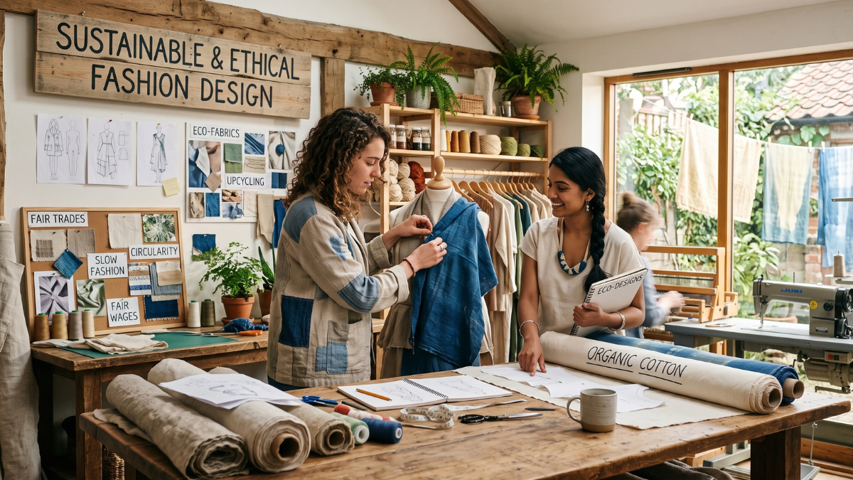 "Sustainable & Ethical Fashion Design: Zero-Waste Pattern Making" modern apparel industry ka ek inqalabi aur zaroori rujhan hai, jahan fashion aesthetics, environmental ethics, aur mathematical precision aapas mai milte hain. Rawayati garment production mai kapray ki cutting ke doraan taqreeban 15% se 20% textile fabric kachray ke dher mai chala jata hai, jo baad mai landfills aur incinerators ka hissa ban kar mahol ko shaded nuqsan pohanchata hai. Is azeem challenge ke muqablay mai, zero-waste pattern making ek aisi takhleeqi aur fani takneek hai jahan poore fabric roll ke har ek centimeter ko is tarah design kiya jata hai ke cutting ke baad ek zarrabarabar kapra bhi zaya na ho. Is design philosophy ki bunyad jashn-e-libas ki aam tawaquaat se mukhtalif hai, kyun ke yahan pattern drafting aur garment designing do alag alag marhalay nahi, balke ek hi waqt par wujood mai aane wala process hain. Designer kaghaz ya digital CAD software par pattern pieces ko ek jigsaw puzzle ki tarah jorta hai, jahan har seam, curve, aur corner doosre piece ke sath bilkul fit baithta hai. Jab koi hissa aam pattern ke hisab se faltu bachne lagta hai, toh designer usay kaat kar phenkne ke bajaye pockets, decorative draping, facings, internal linings, ya structural pleats mai tabdeel kar deta hai, jis se libas ko ek munfarid, innovative, aur geometric visual identity milti hai. Ethical aur zero-waste production ka yeh usool faqat textile waste ko khatam karne tak mehdood nahi, balke yeh human labor, natural resources, aur circular economy ki qadar karne ka naam hai. Jab fabric waste khatam hota hai, toh kapray ko ugane, rangne, aur transport karne mai istemal hone wala bepanah paani, bijli, aur chemical footprint bhi az-khud kam ho jata hai. Is ke sath sath, ethical brands fair wages, mehfooz working conditions, aur organic ya certified mono-materials ke istemal ko yaqeeni banate hain, taake garment apni muddat poori hone ke baad ba-asaani mechanically ya chemically recycle kiya ja sake. Aakhir-kaar, zero-waste pattern making designer ki takhleeqi salahiyat ko mehdood karne ke bajaye usay naye afaq ataa karti hai, jahan har silhouette ek paidaar dunya ki kahani sunata hai. CLO 3D aur automated nesting software jaise modern digital tools ne is takneek ko mass manufacturing ke liye mazeed aasan aur scalable bana diya hai, jis se luxury ateliers se le kar high-street labels tak sab ko waste-free production apnane ka moqa mil raha hai. Jab hum responsible cutting, zero-waste principles, aur transparent craftsmanship ko ikhtiyar karte hain, tab fashion sirf aik mosmi trend nahi rehta, balke aane wali naslon ke liye ek mustahkam aur khubsurat mustaqbil ka zamin banta hai.