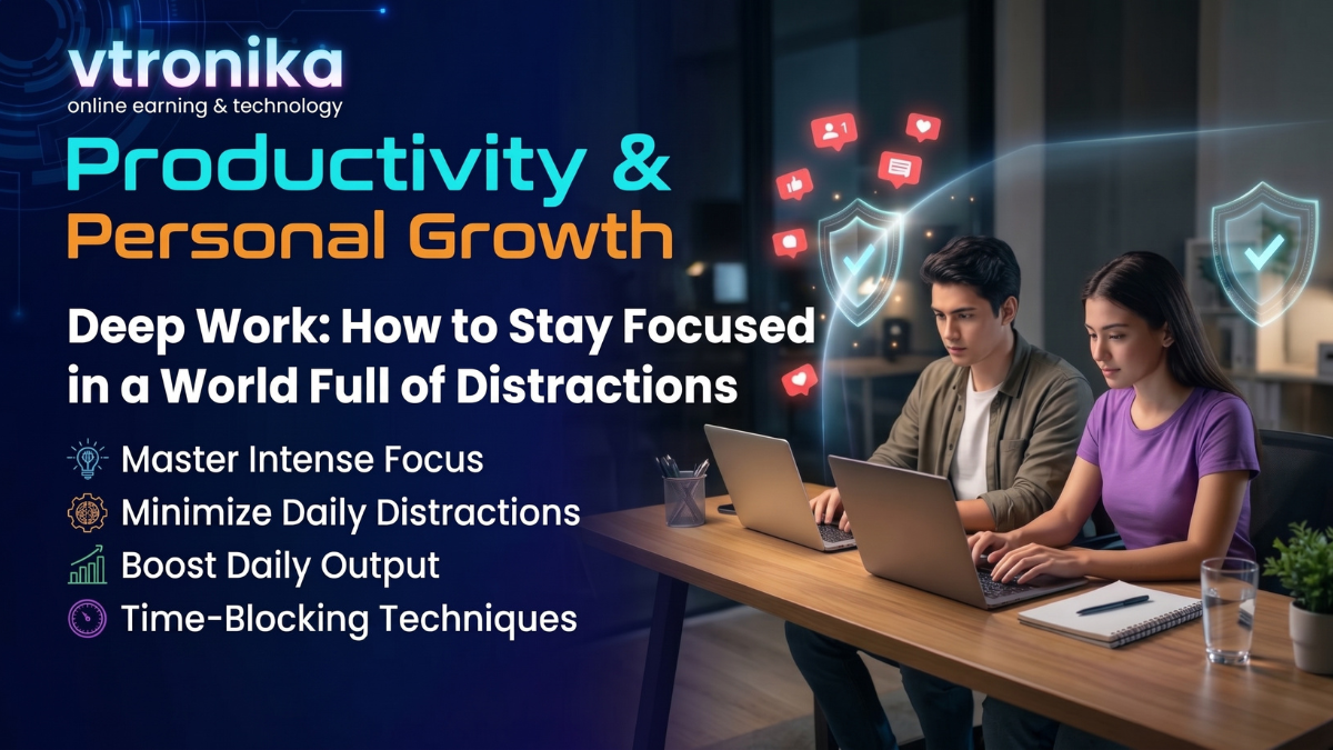 Productivity and personal growth in the modern digital era depend almost entirely on mastering Deep Work—the ability to focus without distraction on cognitively demanding tasks. In an environment saturated with endless smartphone notifications, urgent email pings, addictive social media algorithms, and the illusion of multitasking, human attention has become severely fragmented. When you constantly jump between tasks, your brain suffers from attention residue, a state where cognitive bandwidth remains stuck on the previous activity, leaving your mental reserves depleted, your creativity stifled, and your day filled with exhausting busywork that produces very little meaningful, high-value output. Navigating this hyper-connected landscape requires treating your attention not as an infinite resource, but as your most valuable, guarded asset. The foundation of this practice begins by engineering structured, non-negotiable 60- to 90-minute Focus Blocks directly into your calendar. During these dedicated sprints, you must aggressively strip away environmental and digital friction: move your phone completely out of sight, shut down superfluous browser tabs, silence communication software, and commit to single-tasking with zero compromises. Resisting the reflexive urge to check an inbox or scroll a feed breaks the brain's dependence on cheap dopamine, training your nervous system to tolerate deep friction and remain immersed in complex problem-solving. Ultimately, long-term personal growth and professional success are not measured by the raw number of hours you sit at a desk, but by the intensity and focus you apply to hard, high-leverage problems. In an economy increasingly dominated by automation and shallow execution, the rare individual who can sit quietly, think deeply, and produce exceptional work holds a definitive competitive moat. By choosing deliberate focus over reactionary noise, you reclaim your mental clarity, dramatically shorten project turnaround times, elevate the quality of your output, and build an unshakable foundation for lasting intellectual and personal mastery.