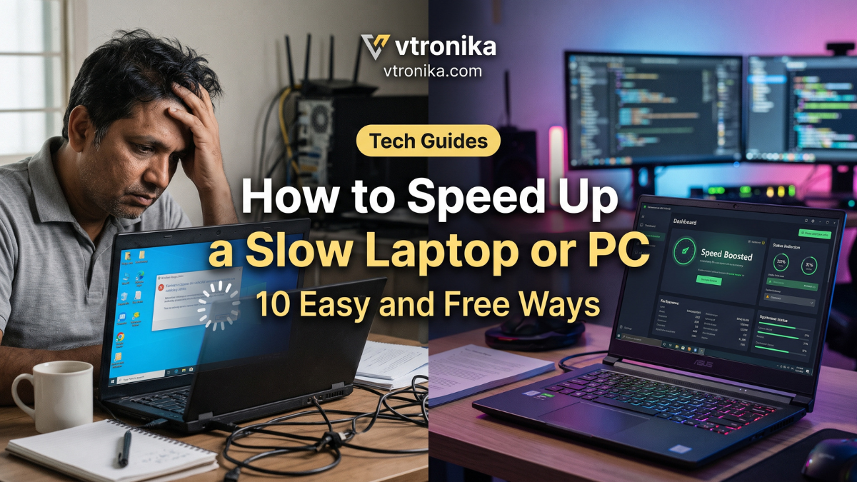 If your laptop or PC has become sluggish and frustrating to use, you can significantly restore its performance without spending any money on new hardware, First, restart your computer regularly, as this immediately flushes the temporary memory, clears lingering cache, and terminates stubborn background processes, Second, disable unnecessary startup programs, which you can easily manage by opening Task Manager, navigating to the Startup tab, and toggling off heavy apps that launch automatically when Windows boots, Third, declutter your web browser by closing excessive open tabs and removing unused extensions, since modern browsers consume massive amounts of RAM and processor power, Fourth, delete temporary junk files from your hard drive, which you can do quickly by pressing the Windows Key plus R, typing %temp% and temp, and clearing out the accumulated clutter, Fifth, run the built-in Disk Cleanup tool, allowing the operating system to safely identify and wipe old Windows update logs, system cache, and Recycle Bin items taking up valuable drive space, Sixth, uninstall unused applications and factory bloatware, which simply frees up storage space and prevents unwanted software from running silent updater services in the background, Seventh, perform a full malware and security scan using Windows Security, ensuring no hidden adware, miners, or malicious spyware are secretly hijacking your CPU and network resources, Eighth, adjust your visual effects for optimal speed, which involves heading to System Properties, selecting Performance Options, and disabling heavy window animations, shadows, and smooth fonts, Ninth, turn off background apps in your Windows settings, preventing modern applications from constantly checking for updates, syncing data, and wasting system resources behind the scenes, Finally, keep your operating system and hardware drivers updated, as downloading the latest patches directly addresses system bugs, fixes memory leaks, and delivers critical stability improvements.
