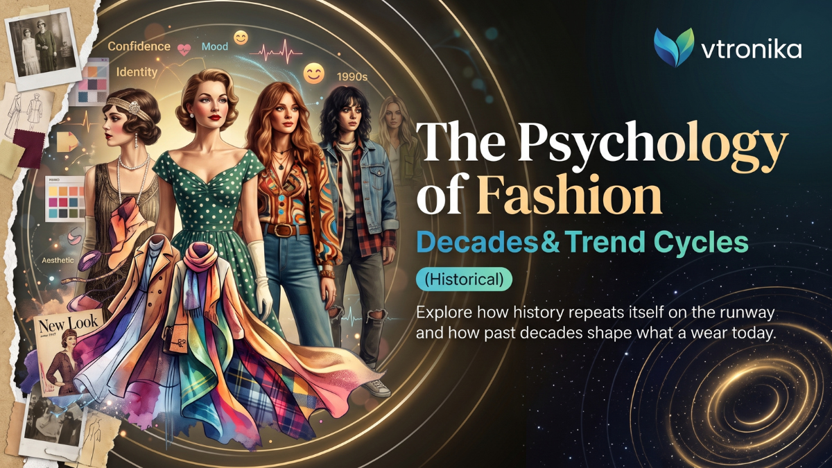 The Psychology of Fashion Decades & Trend Cycles: How History Repeats Itself on the Runway The 20-Year Nostalgia Pendulum and Generational Yearning Fashion operates on an enduring chronological rhythm governed by collective memory, generational yearning, and the psychological concept of the twenty-year nostalgia pendulum. It typically takes roughly two decades for a prevailing style to journey from cutting-edge innovation, through mainstream oversaturation, into perceived aesthetic obsolescence, before finally being resurrected as coveted vintage inspiration. This revival cycle is fundamentally propelled by creative directors entering their prime design careers, who naturally draw emotional comfort from the aesthetic hallmarks of their adolescence, translating early visual memories into elevated runway luxury. Simultaneously, emerging generations who never experienced that era firsthand discover these archive silhouettes through digital feeds, interpreting flared trousers, drop-waist tailoring, and retro color palettes as completely revolutionary forms of personal rebellion, proving that style revivals thrive on an ongoing dialogue between romanticized heritage and youthful reinvention. Socioeconomic Mirrors, Collective Anxiety, and Hemline Dynamics Runway aesthetics have historically functioned as sensitive psychological barometers, reflecting macro-economic shifts, cultural anxieties, and prevailing geopolitical tensions across different eras. The famous hemline index—the theory suggesting that skirt lengths rise during periods of economic prosperity and drop during recessions—is merely one manifestation of how external reality shapes sartorial desire. During prolonged periods of economic downturn, inflation, or political uncertainty, consumers frequently crave reassurance, safety, and stability, prompting luxury fashion houses to lean into pragmatic minimalism, utilitarian workwear, and muted neutral color palettes. Conversely, post-crisis eras invariably trigger explosions of visual hedonism, vibrant dopamine hues, and sculptural luxury, mirroring the exuberant flapper aesthetics of the post-pandemic 1920s or the decadent, unapologetic power suiting of the 1980s, which demonstrates that fashion cycles mirror society's psychological need to counterbalance daily stress through intentional wardrobe escapism. Algorithmic Acceleration, Micro-Trends, and the Search for Authentic Roots While historical trend cycles once followed predictable, linear trajectories lasting an entire decade, the modern digital landscape has fundamentally fragmented this timeline into rapid micro-seasons. Social media feeds, algorithmic data mining, and ultra-fast fashion platforms continuously scrape global consumer behavior, compressing twenty-year shifts into transient six-month internet aesthetics like "indie sleaze," "quiet luxury," or "Y2K cyber-futurism." This constant algorithmic recycling generates sensory fatigue among consumers, diluting the emotional depth of historical subcultures into fleeting visual novelties. In response to this hyper-accelerated churn, fashion enthusiasts and high-end ateliers increasingly seek solace in archival fashion history, artisanal craftsmanship, and enduring heritage garments, proving that the faster the digital machine attempts to replicate the past, the stronger our psychological craving becomes for authentic, tactile designs that transcend algorithmic obsolescence. Reinvention Over Replication: Transforming Historical Silhouettes for the Modern Mind When designers reintroduce bygone eras onto contemporary runways, the process is never an act of mindless visual imitation, relying instead on structural subversion, material innovation, and modern contextual evolution. Historic elements once engineered to constrain or enforce rigid gender norms—such as Victorian boned corsetry, rigid military epaulets, and structured 1950s crinolines—are systematically deconstructed using flexible bio-textiles, fluid tailoring, and body-inclusive design frameworks. Designers strip historical silhouettes of their original social limitations, reassembling them as contemporary symbols of bodily autonomy, gender expression, and self-possession. By synthesizing technical material science with vintage craftsmanship, high fashion demonstrates that runway history does not simply echo itself blindly, but rather refines past aesthetics into empowering visual armor tailored for the modern, conscious soul.