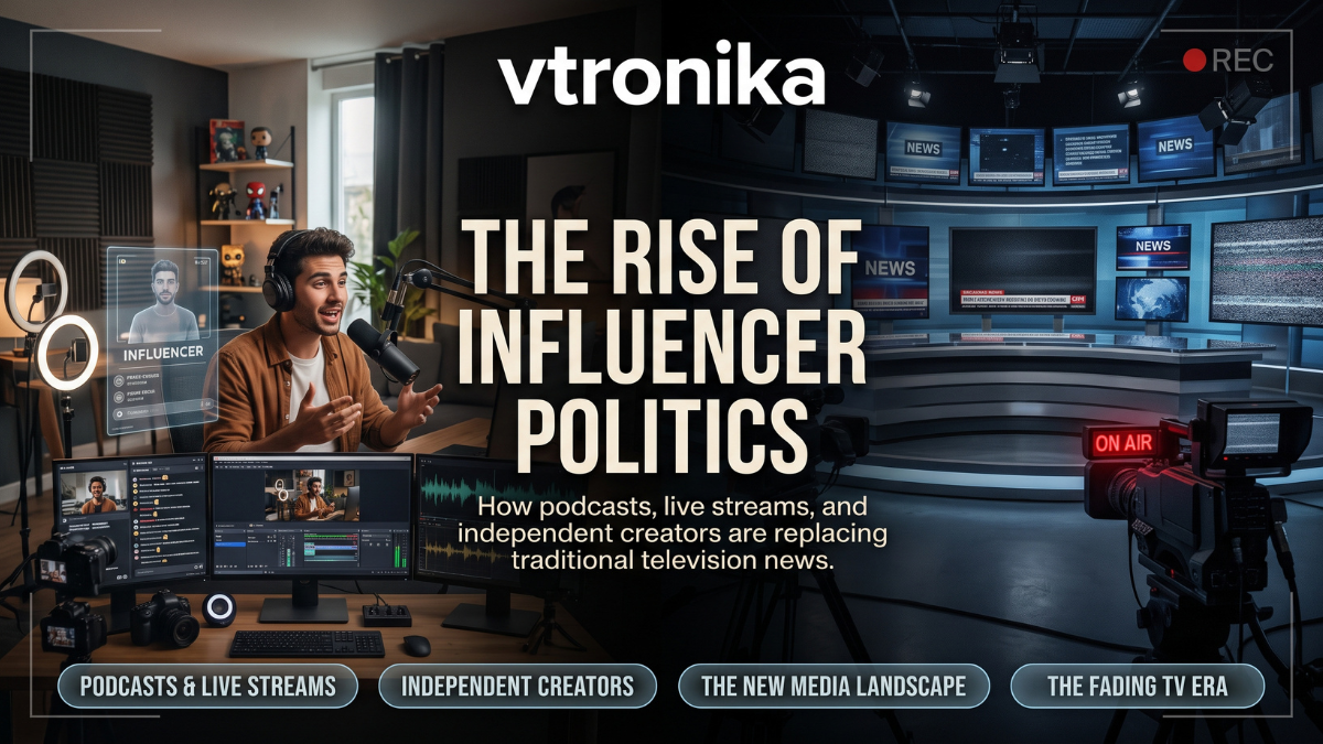 The Erosion of Traditional Cable News and Broadcast Gatekeeping For decades, political discourse was filtered through centralized broadcast networks, cable news conglomerates, and legacy print publications. These legacy outlets operated under rigid institutional conventions: strict editorial oversight, advertising constraints, corporate board interests, and brief, high-friction segments often reduced to soundbites and manufactured crossfire debates. This environment created a growing disconnect with contemporary audiences. Modern viewers increasingly view traditional news anchors as detached, corporate-managed talking heads who enforce a narrow range of acceptable opinion while prioritizing corporate sponsors over authentic investigation. As trust in mainstream institutions declines, the monopoly over political narrative formation has decisively fractured, paving the way for decentralized digital broadcasting. The Long-Form Revolution: In-Depth Discourse and Conversational Depth The migration toward podcasts has fundamentally reshaped political communication, replacing three-minute cable segments with unhurried, multi-hour discussions. On platforms like YouTube, Spotify, and Apple Podcasts, political analysts, policy experts, and candidates can unpack intricate fiscal models, constitutional jurisprudence, and foreign policy strategies across two to three hours without commercial interruptions. This expanded format strips away rehearsed talking points. Over an extended conversation, scripted rhetoric gives way to spontaneous reasoning, allowing listeners to gauge an interviewee’s authentic command of policy, emotional composure, and underlying ideological coherence. Parasocial Connection, Authenticity, and Live-Streamed Engagement Live streamers and independent video creators command exceptional audience loyalty by fostering deep, real-time parasocial relationships. Broadcasting from modest home studios or unvarnished desk setups on platforms like Twitch, YouTube, and Kick, these creators engage directly with their audiences: Real-Time Interaction: Broadcasters read and respond directly to live chat questions, debate viewers in real time, and adjust their analysis collaboratively on screen. Perceived Authenticity: Audiences view independent creators as relatable, unvarnished peers rather than elite corporate actors. Their willingness to show emotion, admit uncertainty, or speak casually resonates with voters tired of rehearsed press briefings. Community Cultivation: Comment sections, Discord servers, and viewer-funded subscriber pools transform solitary news consumption into an active, communal political identity. Disruption of Campaign Strategy: Bypassing the Legacy Press Electoral campaign playbooks have systematically shifted resources toward creator-led media. Political campaigns now recognize that purchasing expensive television advertisements or booking Sunday morning cable interviews yields diminishing returns among key demographics, especially voters under forty. Instead, presidential candidates, parliamentary hopefuls, and grassroots organizers prioritize multi-hour appearances on independent podcasts and live streams. Sitting down for an extended conversation over coffee humanizes candidates, signals cultural literacy, and grants unmediated access to massive, highly dedicated audiences who never consume traditional broadcast news. Risks of Fragmentation: Algorithmic Radicalization and Polarized Echo Chambers While the democratization of political media breaks corporate monopolies, it presents systemic challenges to civic cohesion: Algorithmic Outrage: Digital platforms optimize distribution for viewer retention and emotional arousal, disproportionately amplifying conspiratorial narratives, aggressive tribalism, and sensationalism over balanced reporting. Absence of Editorial Fact-Checking: Independent creators rarely operate with dedicated legal teams, professional standards editors, or institutional corrections desks. Falsehoods, unverified rumors, and misleading claims can spread unchecked to millions before corrections emerge. Hyper-Fragmented Echo Chambers: When citizens curate their information intake strictly through ideologically tailored creators, they insulate themselves from opposing viewpoints. This creates parallel informational universes where common factual ground vanishes, accelerating civic polarization and institutional distrust.